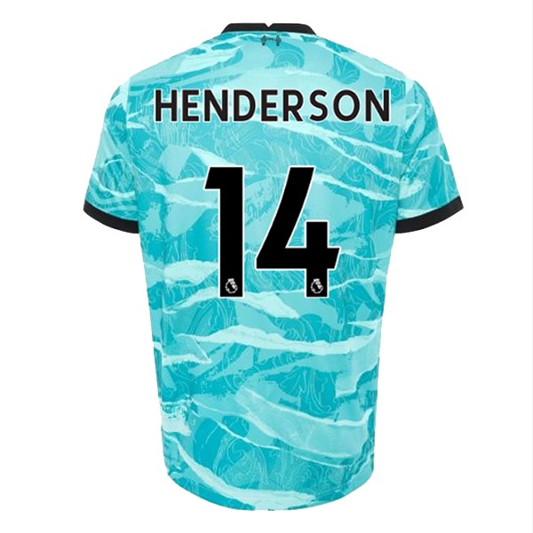 Camiseta Liverpool NO.14 Henderson 2ª Kit 2020 2021 Azul